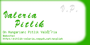 valeria pitlik business card